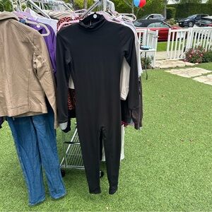 Black bumpsuit long sleeve